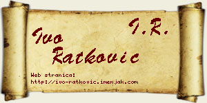 Ivo Ratković vizit kartica